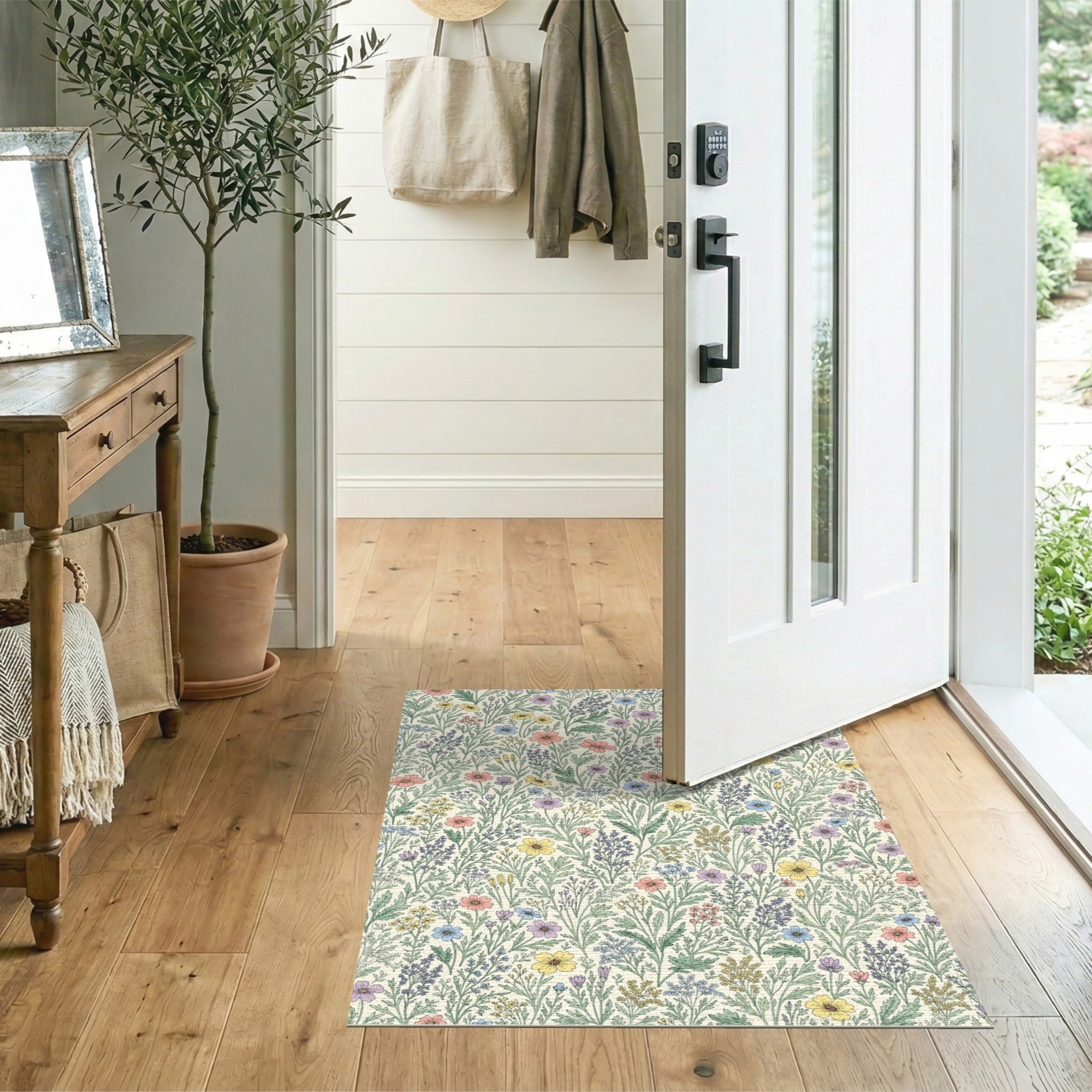Multi-color and Patterns Multi-Color Floral Vintage Area Rug