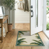 Palm Frond Coastal Beach Rug