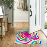 Vibrant Swirl Multi-Color Geometric Area Rug