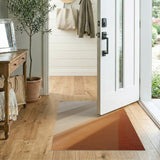 Sweeping Beige to Rust Abstract Curve Area Rug