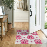Pink Floral Vintage Pink Floral Vintage Area Rug