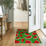 Watermelon Slices Green Area Rug