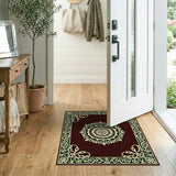 Red Maroon Mandala Persian Area Rug
