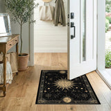 Celestial Gold Sun Moon Area Rug
