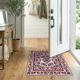 Ornate Traditional Persian Ornate Red Persian Floral Area Rug