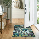 Playful Dinosaur Jungle Area Rug