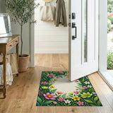 Lush Floral Wreath Multi-Color Area Rug