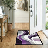 Purple Wave Purple Abstract Wave Area Rug