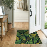 Lush Fern Leaf Pattern Area Rug