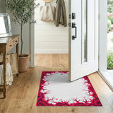 Vibrant Pink Abstract Branching Area Rug