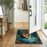 Majestic Teal Tiger Jungle Prowl Rug