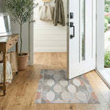Abstract Interlocking Oval Geometric Area Rug