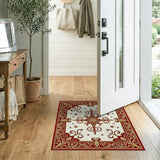 Red Ornate Red Gold Persian Medallion Rug