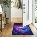 Cosmic Purple Nebula Cloud Area Rug