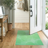 Mint Green Overlapping Bubbles Area Rug