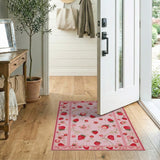 Charming Strawberry Pink Area Rug