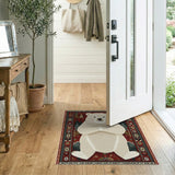 Cute Polar Bear Winter Forest Area Rug