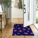 Pink Astronaut Ants Cosmic Stars Rug