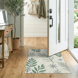 Lush Green Leaves Botanical Area Rug