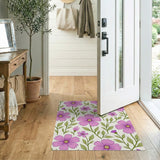Vibrant Pink Cosmos Floral Area Rug