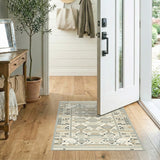 Beige Geometric Neutral Area Rug