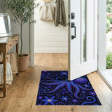 Purple Octopus Cartoon Area Rug