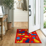 Playful Cartoon Animals Kids Area Rug