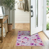Pink Pink Purple Floral Vintage Area Rug