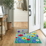 Multi-color and Patterns Vibrant Wildflower Meadow Area Rug