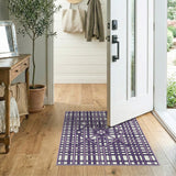 Geometric Modern Purple Geometric Lattice Area Rug