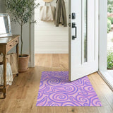 Pink Purple Swirling Abstract Area Rug