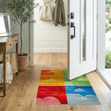 Happy Sun Multi-Color Cartoon Area Rug