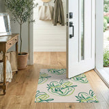 Green Abstract Foliage Area Rug