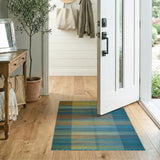 Vibrant Multi-Color Striped Geometric Rug
