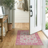Pink Floral Persian No. 2 Area Rug