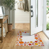 Autumn Pumpkin Harvest Border Area Rug
