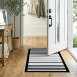 Bold Black White Striped No. 66 Area Rug