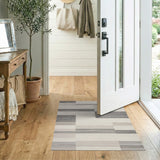 Modern Grey Geometric Block No. 6 Area Rug