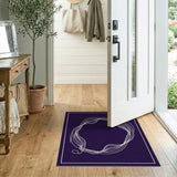 Purple Wavy Abstract Ring Area Rug