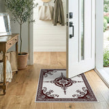 Ornate Maroon Persian Medallion Rug
