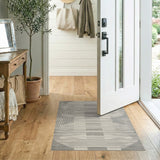 Modern Architectural Black White Area Rug