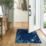 Teal Swirl Galaxy Abstract Area Rug