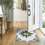 Emerald Green Sunburst Medallion Area Rug
