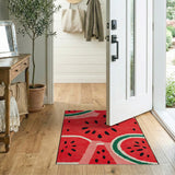 Vibrant Watermelon Fruit Pattern Area Rug