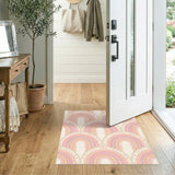 Pastel Rainbow Arch Kids Area Rug