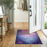 Moonlit Purple Depths Coral Reef Area Rug
