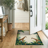 Playful Jungle Giraffes Area Rug