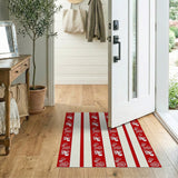 Bold Red and Ivory Striped Heritage Rug