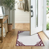Ornate Red Persian Frame Area Rug