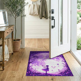 Purple Fairy Moonlit Forest Area Rug